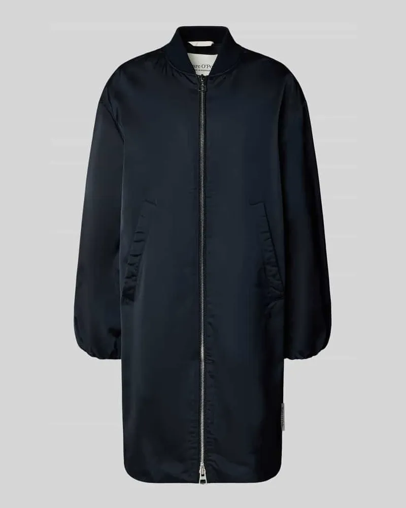Marc O'Polo Regular Fit Blouson-Mantel mit College-Kragen Marine