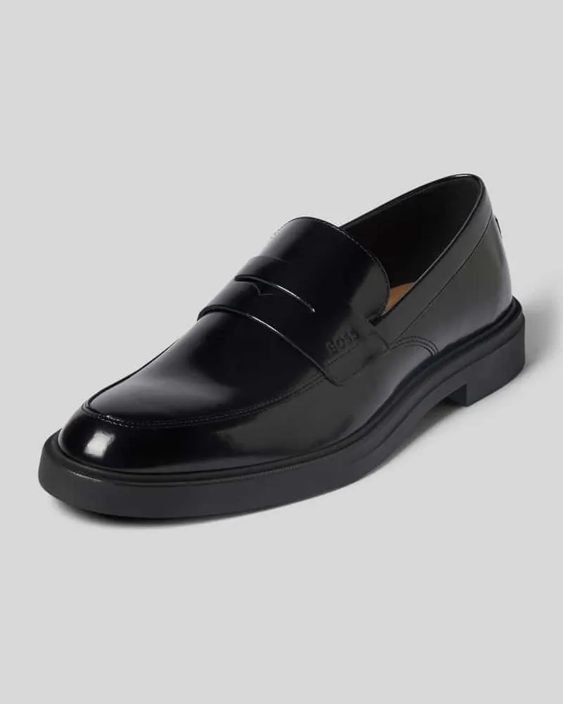 HUGO BOSS Loafer aus echtem Leder Modell 'Calev Black