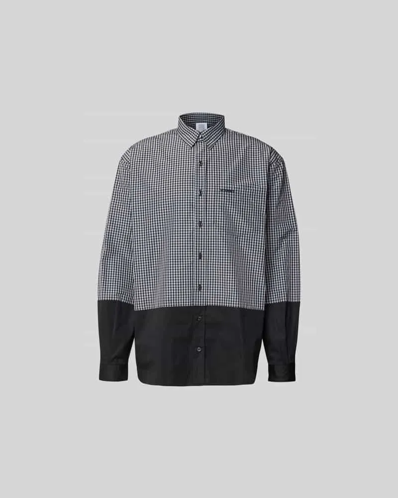 VETEMENTS Relaxed Fit Freizeithemd mit Brusttasche Dunkelgrau