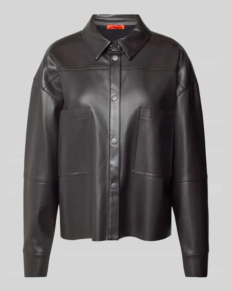MAX&Co. Jacke mit aufgesetzten Brusttaschen Modell 'SAND Dunkelbraun