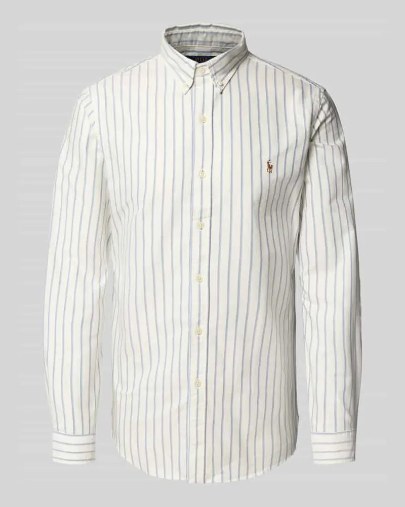 Ralph Lauren Slim Fit Freizeithemd mit Button-Down-Kragen Hellblau