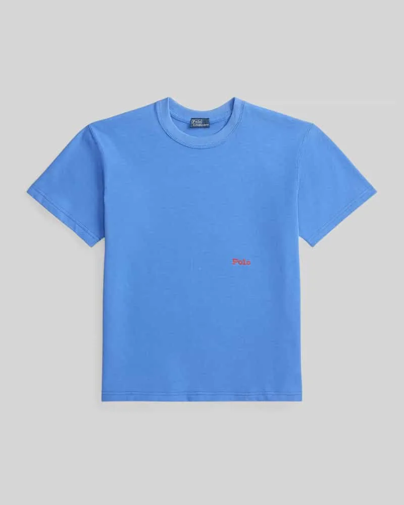 Ralph Lauren Regular Fit T-Shirt aus reiner Baumwolle Blau