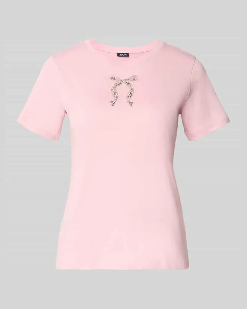 JOOP! T-Shirt mit Perlen und Rundhalsausschnitt Modell 'Tamme Pink