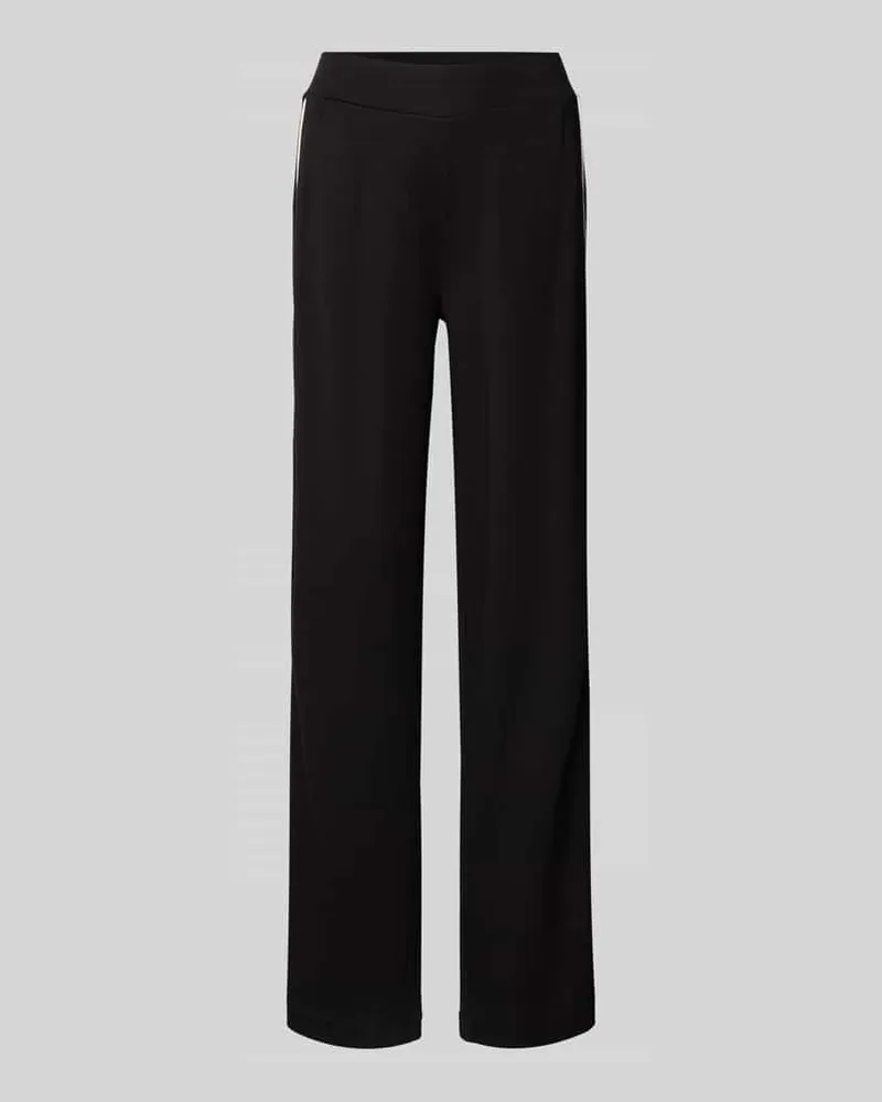Milano Italy Jogpants aus Viskose-Mix mit elastischem Bund Black