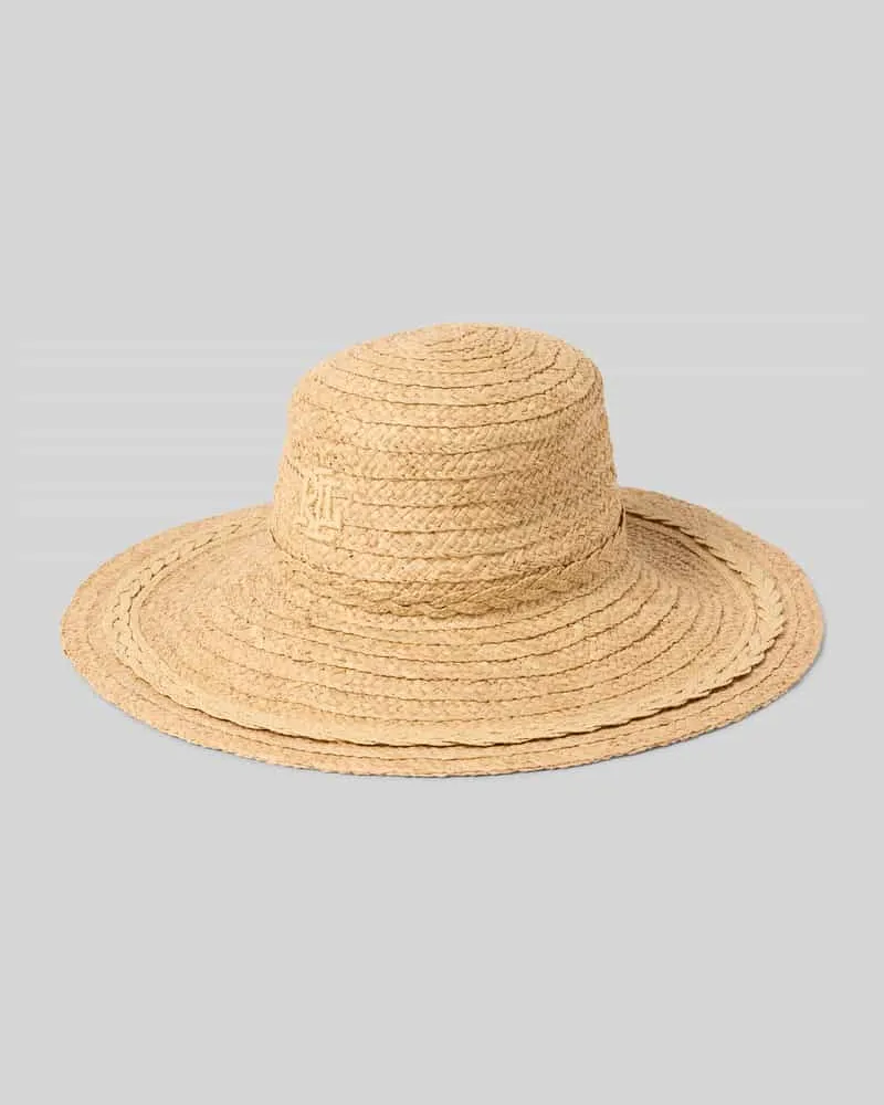Ralph Lauren Hut mit Logo-Detail und breiter Krempe Beige
