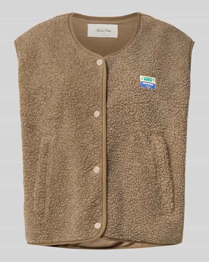 American Vintage Relaxed Fit Weste mit Logo-Patch Modell 'Hoktown Kitt