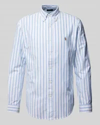 Ralph Lauren Custom Fit Freizeithemd mit Button-Down-Kragen Weiss