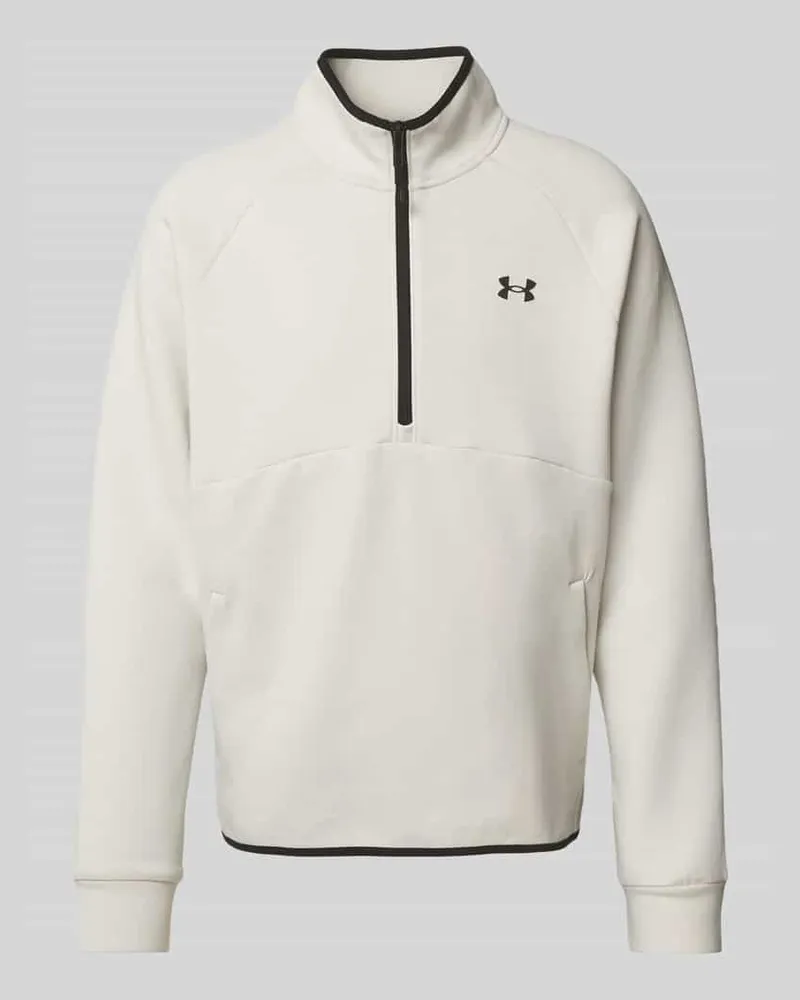 Under Armour Sweatshirt mit Stehkragen und Reißverschluss Weiss