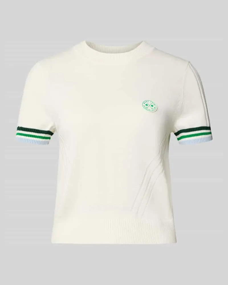 Marc Cain Regular Fit T-Shirt mit Woll-Anteil Offwhite