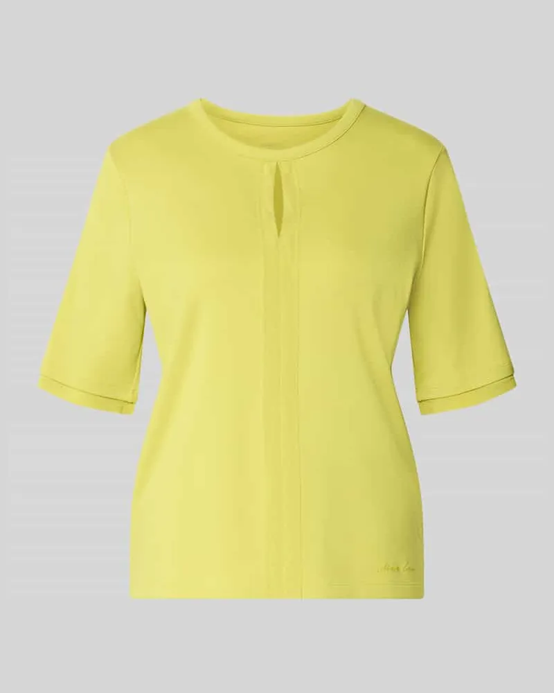 Marc Cain T-Shirt mit Rundhalsausschnitt und Cut Out Apfel