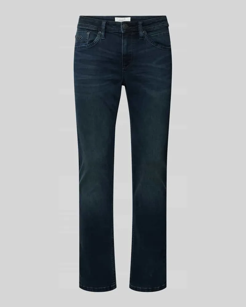 Tom Tailor Regular Slim Jeans im 5-Pocket-Design Modell 'Josh Dunkelblau