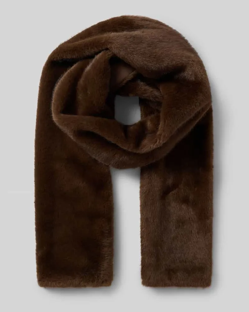 Luisa Cerano Schal aus Kunstfell Cognac