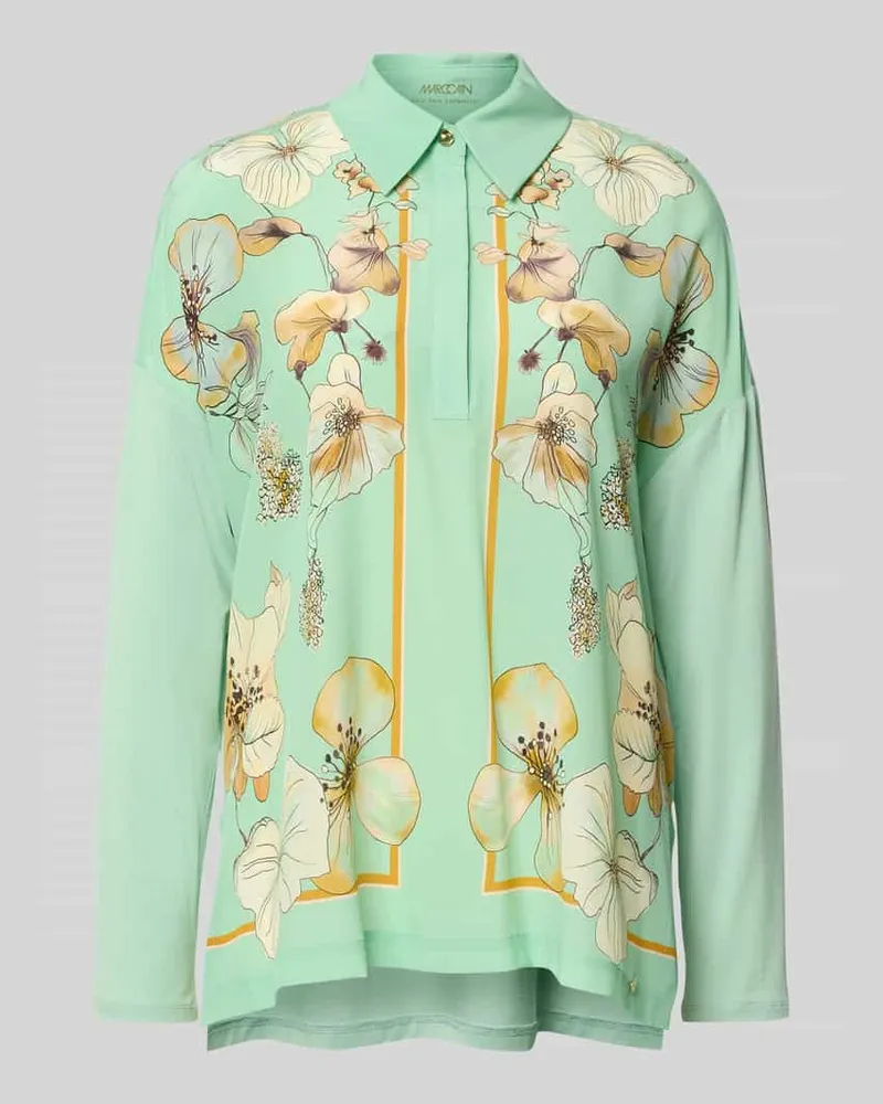 Marc Cain Relaxed Fit Bluse mit floralem Print Mint