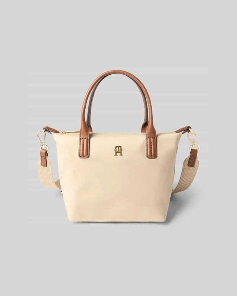 Tommy Hilfiger Umhängetasche mit echtem Leder-Besatz Modell 'POPETTE Beige