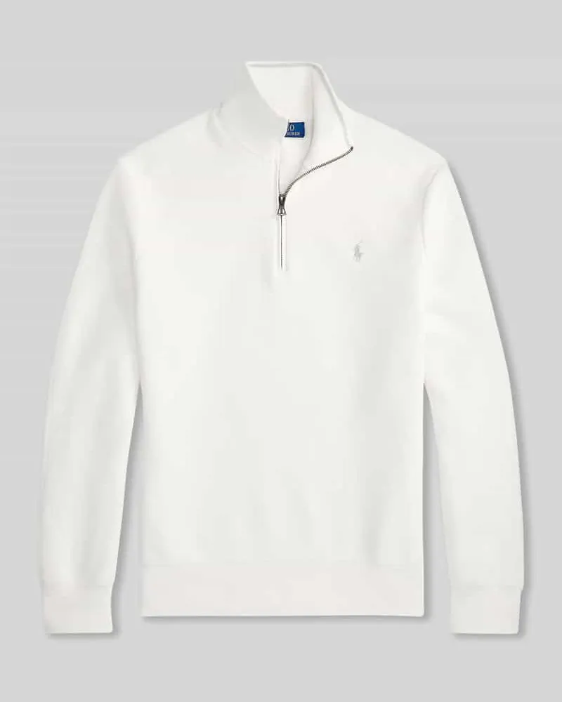 Ralph Lauren Regular Fit Troyer aus reiner Baumwolle Weiss