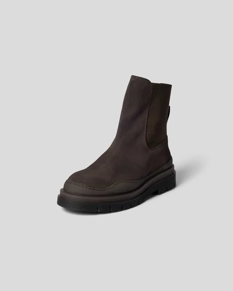 See by Chloé Chelsea Boots aus Leder Graphit