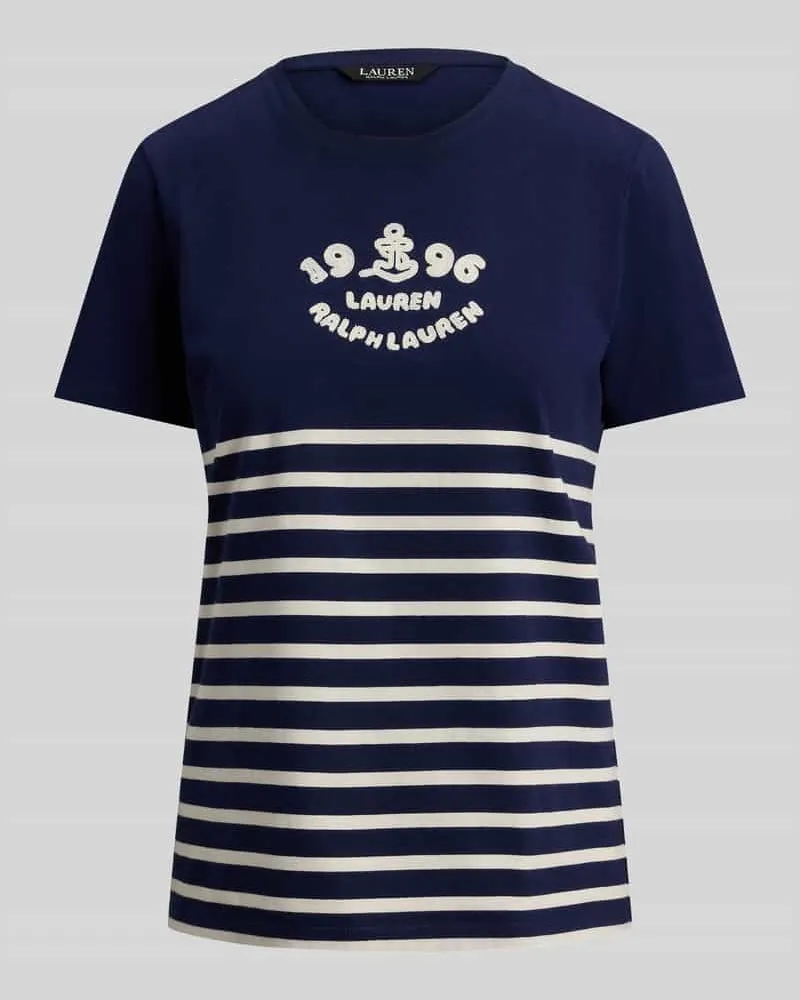 Ralph Lauren Regular Fit T-Shirt aus reiner Baumwolle Marine