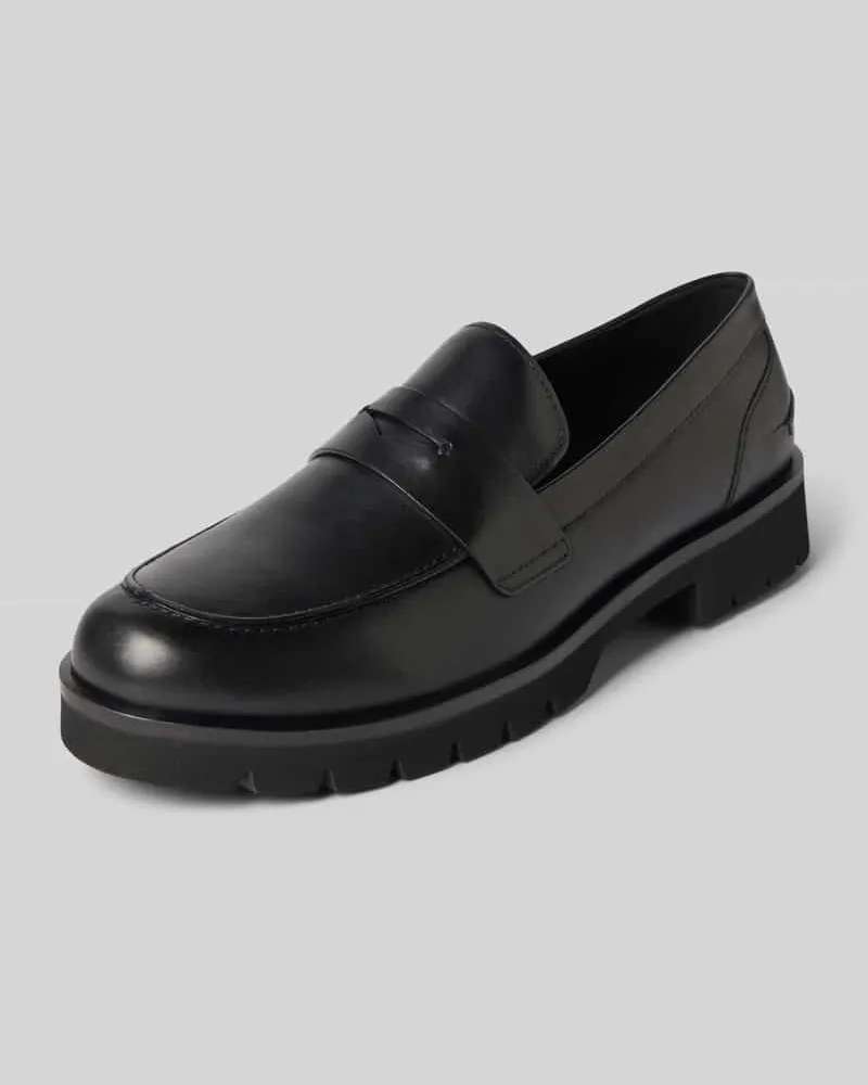 Högl Loafers aus Leder mit profilierter Sohle Black