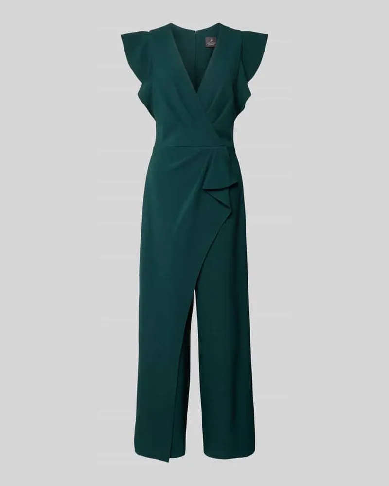 Adrianna Papell Regular Fit Jumpsuit mit Raffungen Dunkelgruen