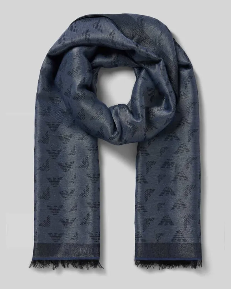 Emporio Armani Schal aus Viskose-Modal-Mix Modell 'STOLA Dunkelblau