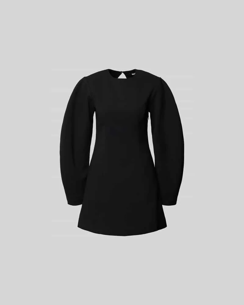 ROTATE Birger Christensen Minikleid mit Rundhalsausschnitt Black