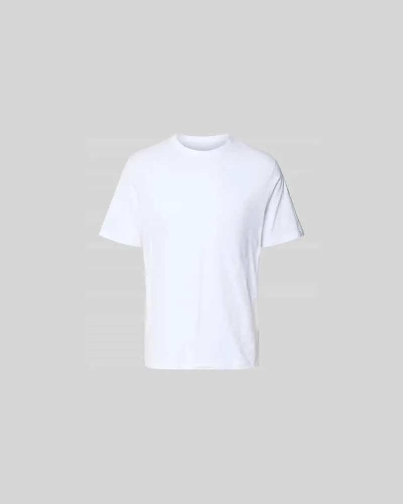 Officine Generale Regular Fit T-Shirt aus reiner Baumwolle Weiss