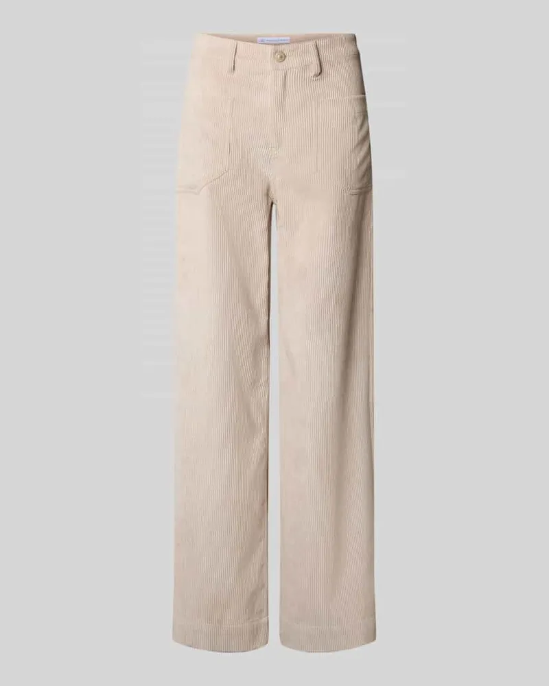 RAFFAELLO ROSSI  Wide Leg Cordhose mit aufgesetzten Eingrifftaschen Modell 'MIRU Beige