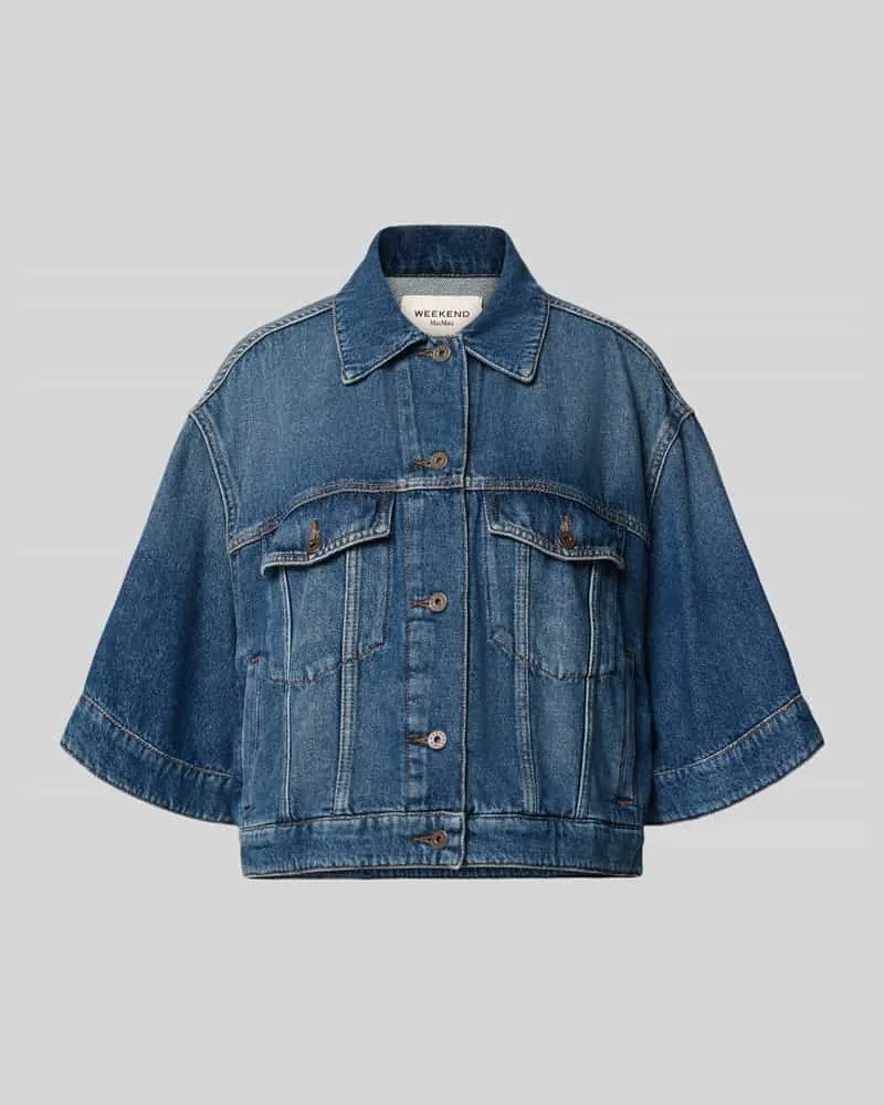 Max Mara Regular Fit Jeansjacke aus reiner Baumwolle Modell 'LIUTI Jeansblau
