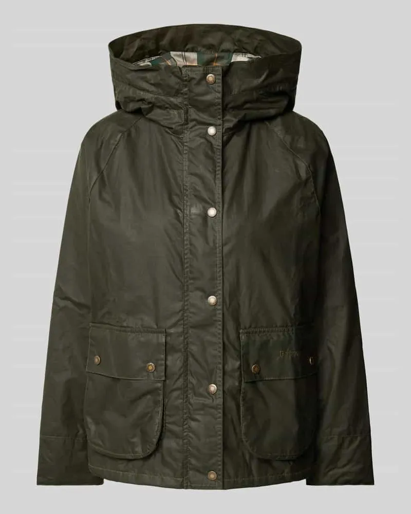 Barbour Jacke mit Label-Stitching Modell 'HOLLYS Oliv