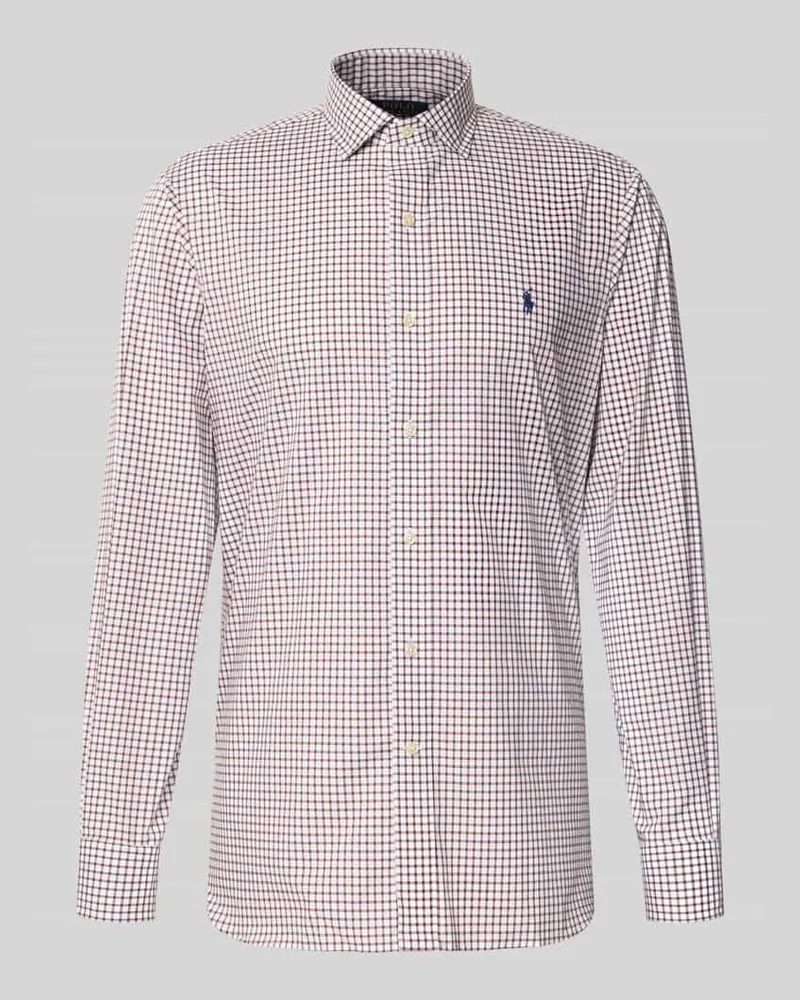 Ralph Lauren Regular Fit Business-Hemd mit Kentkragen Mittelbraun