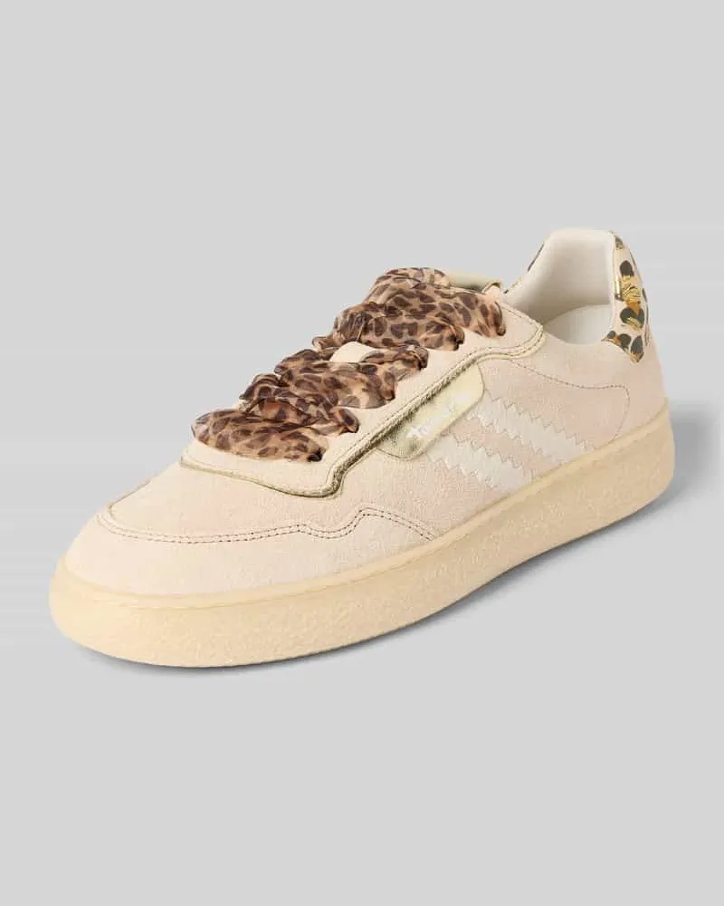 Tamaris Low Top Sneaker aus Veloursleder im Street Style Sand