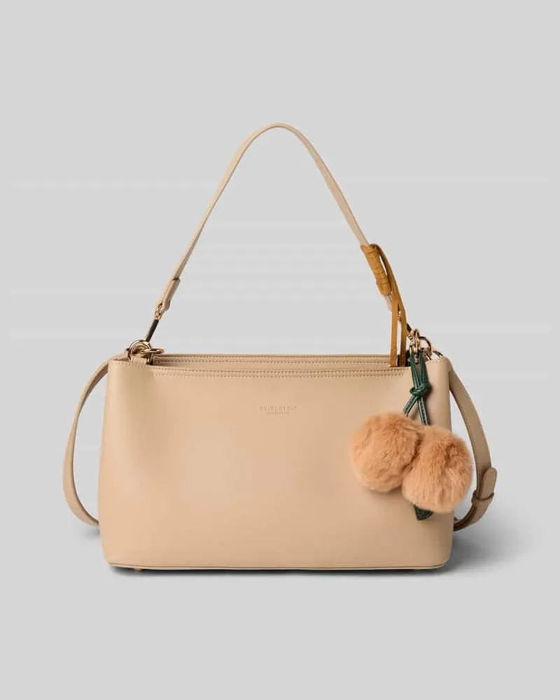 SEIDENFELT Handtasche mit Anhänger Modell 'Lyby Beige