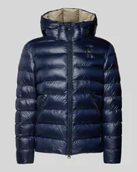 Blauer Regular Fit Steppjacke mit Kapuze Modell 'ADAMS Marine