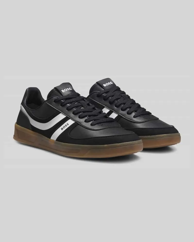 HUGO BOSS Sneaker Low mit kontrastierenden Streifen Black