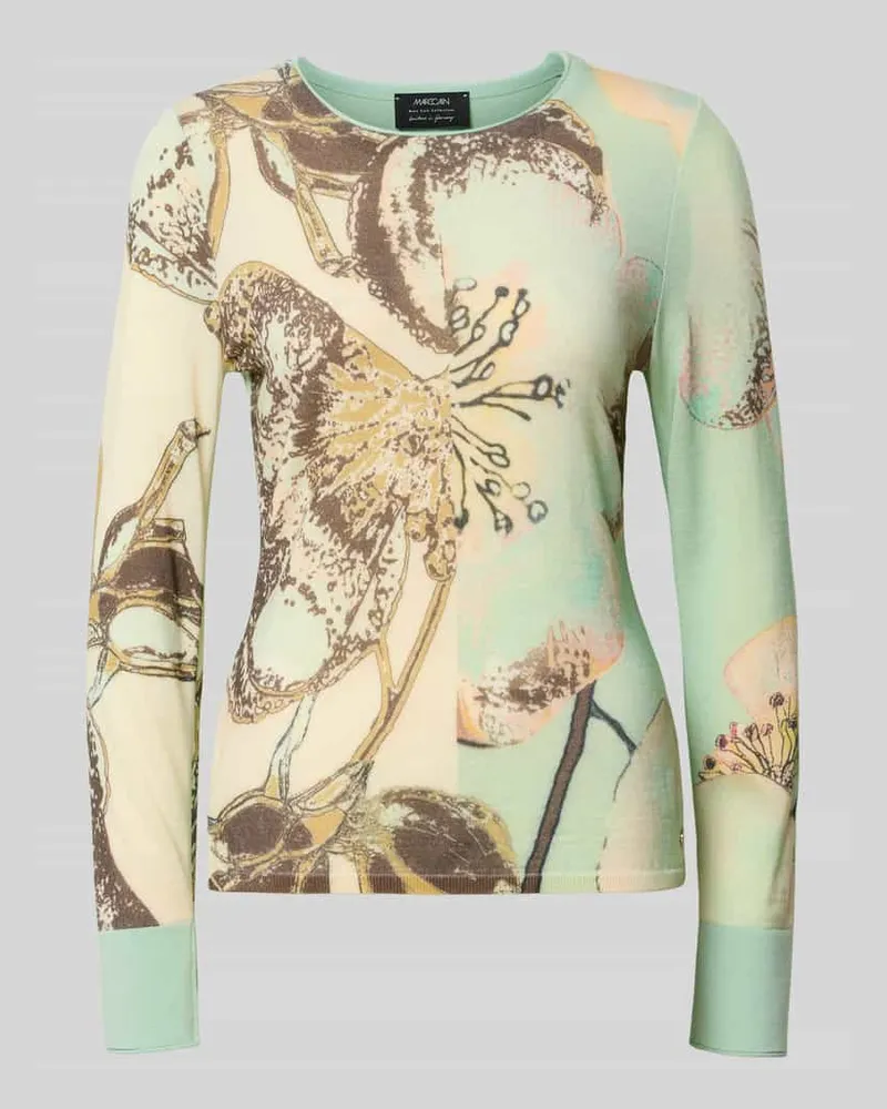 Marc Cain Slim Fit Longsleeve aus reiner Schurwolle Sand