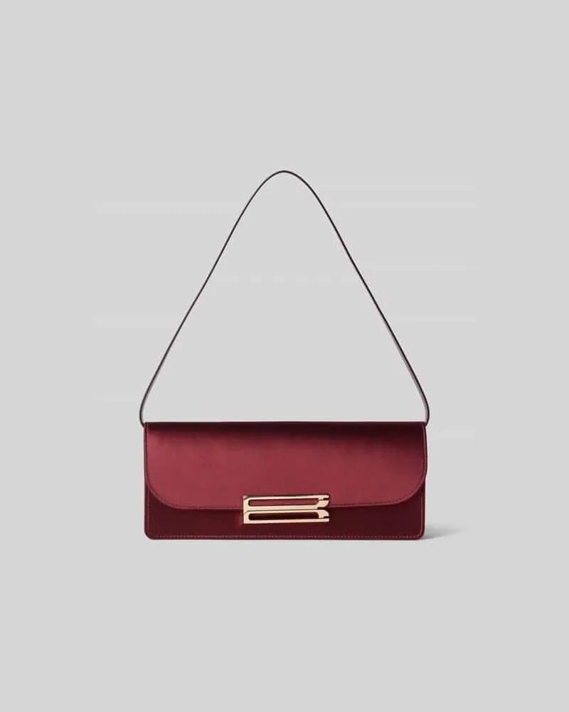 Victoria Beckham Henkeltasche mit Metallverschluss Modell 'D-TASCHE Bordeaux