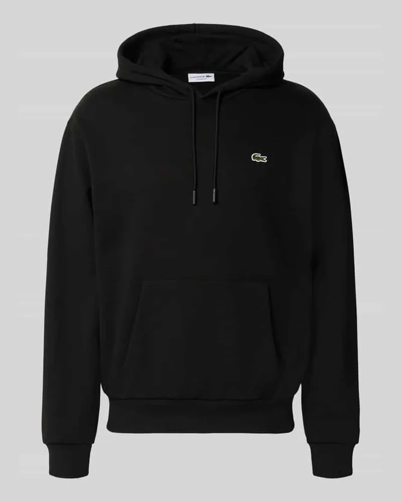 Lacoste Relaxed Fit Hoodie aus Baumwoll-Mix Black
