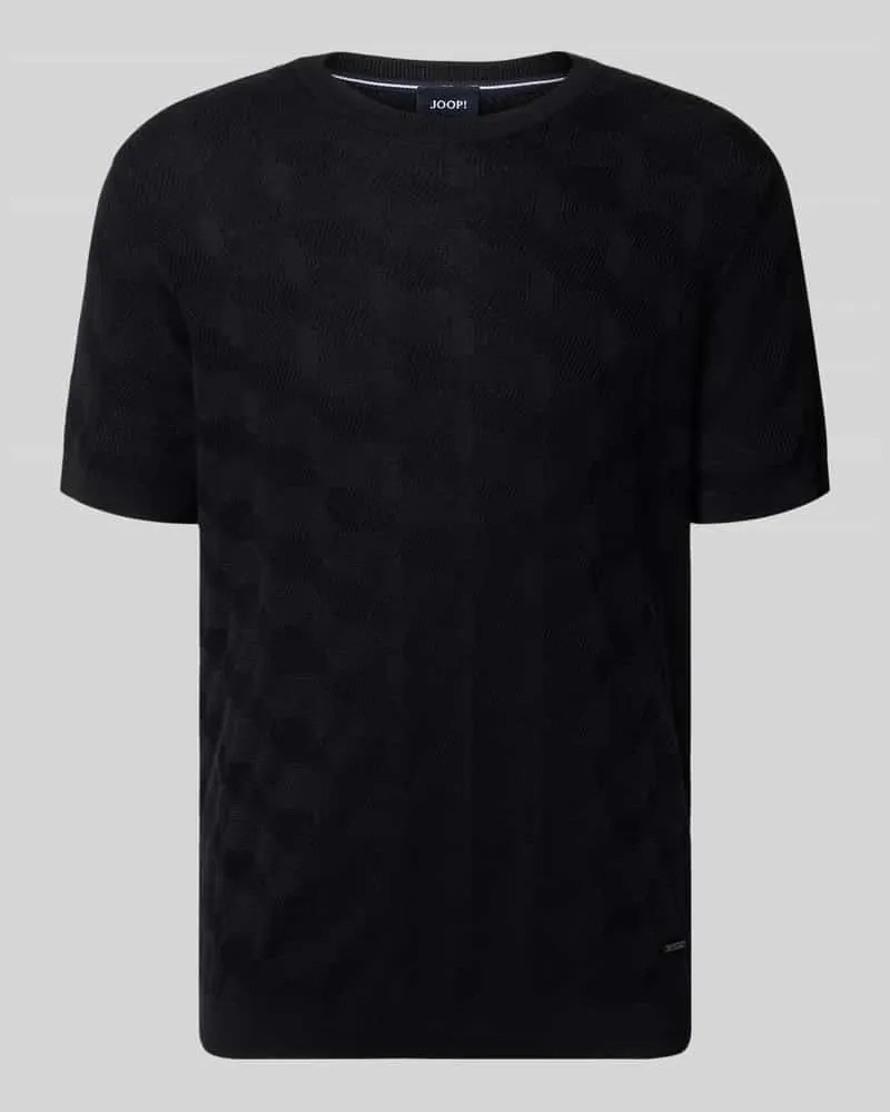 JOOP! Strickshirt mit Rundhalsausschnitt Modell 'Mailon Black