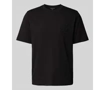 T-Shirt mit Label-Stitching Modell 'CHARM