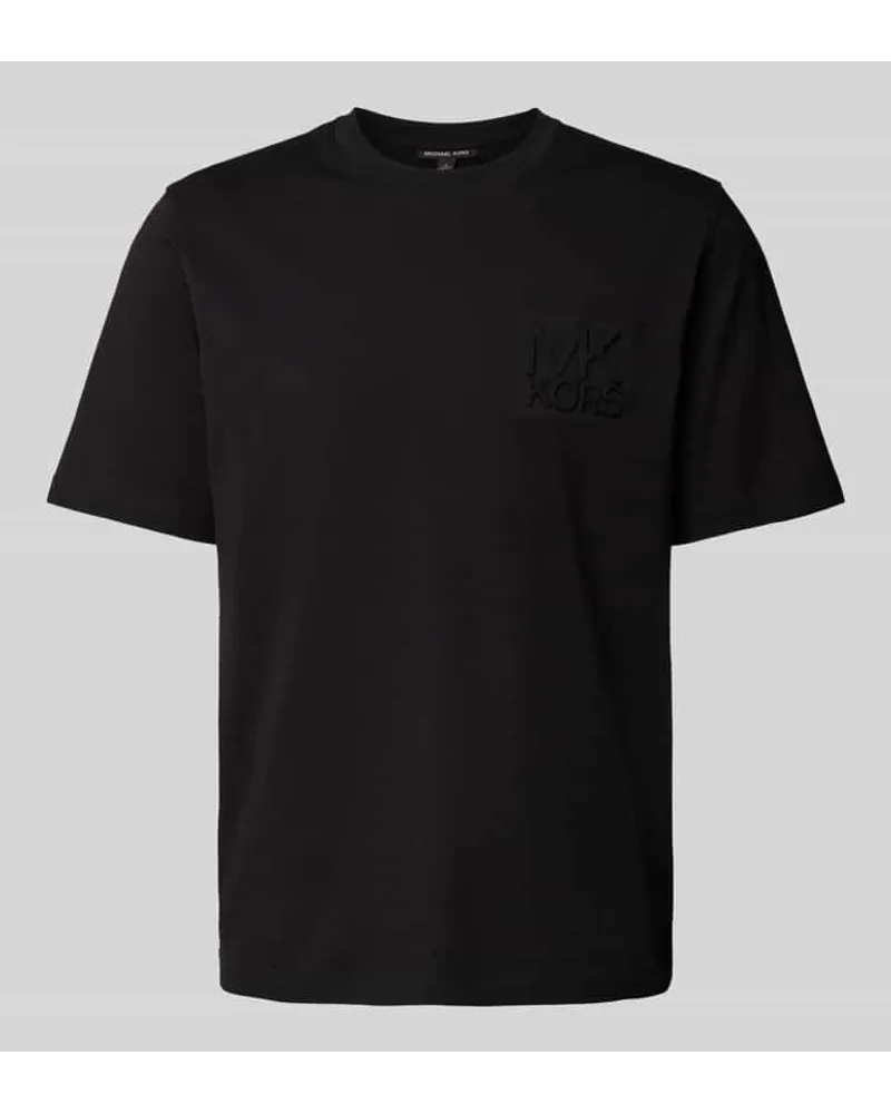 Michael Kors T-Shirt mit Label-Stitching Modell 'CHARM Black