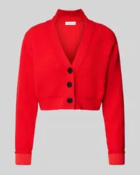 Victoria Beckham Strickjacke aus Schurwoll-Mix Rot