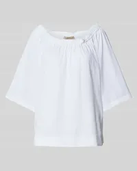 Smith & Soul Carmenbluse mit 3/4-Arm Weiss