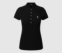 Slim Fit Poloshirt mit Logo-Stitching Modell 'JULIE