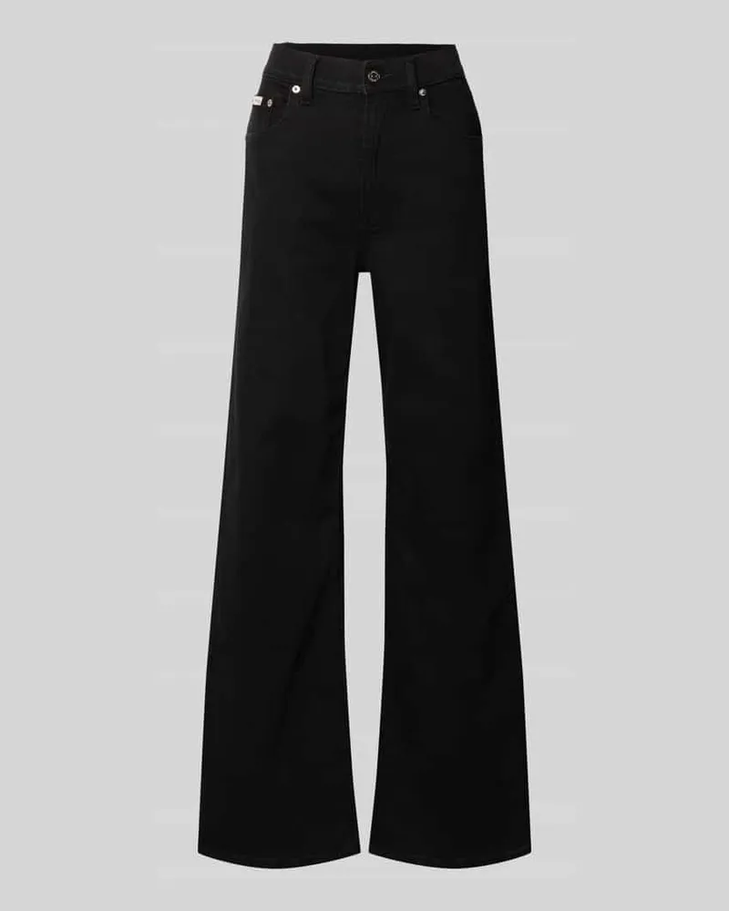 Calvin Klein Wide Leg Jeans mit Logo-Patch Modell 'True Black