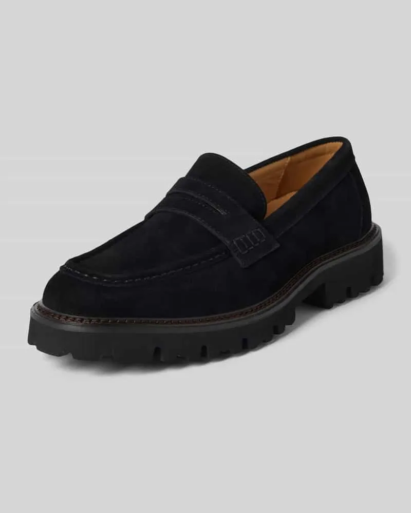 Steve Madden Lederloafer mit Schaftbrücke Modell 'NOORDIN Black