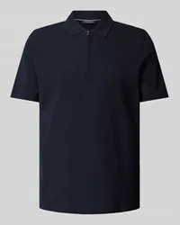 Maerz Regular Fit Poloshirt mit kurzer Reißverschlussleiste Marine