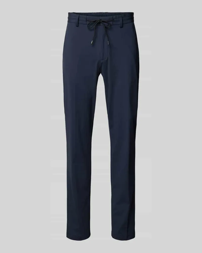 HUGO BOSS Slim Fit Anzughose mit Tunnelzug Modell 'GENIUS Marine