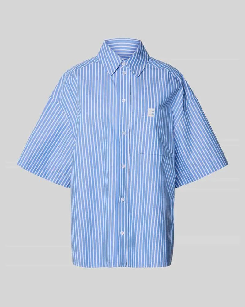 Essentiel Oversized Hemdbluse aus reiner Baumwolle Modell 'HEMD Hellblau