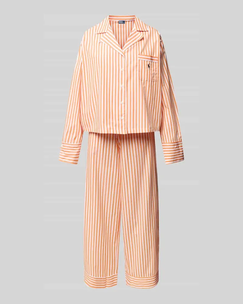Ralph Lauren Pyjama mit Logo-Stitching Orange