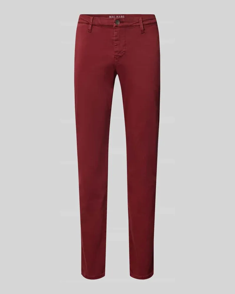 MAC Jeans Regular Fit Hose mit Gürtelschlaufen Modell 'Lennox Rot